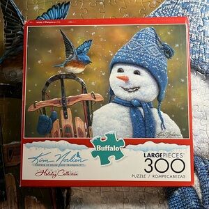 🧩 300 piece Buffalo Large Piece “Snow Brother”. Welcome winter! Complete.